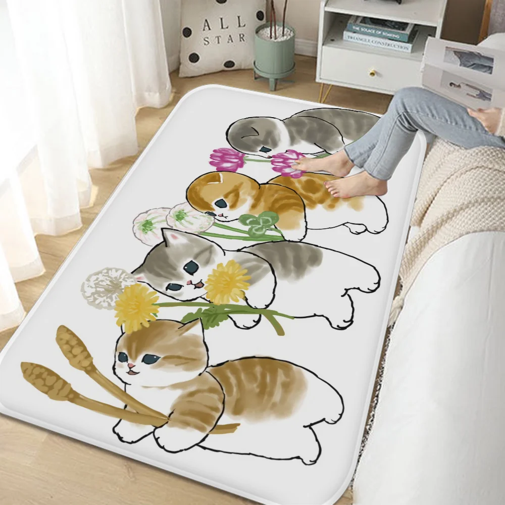 Premium Cat Kitchen Mat - Anti-Slip Modern Home Decor Floor Mat