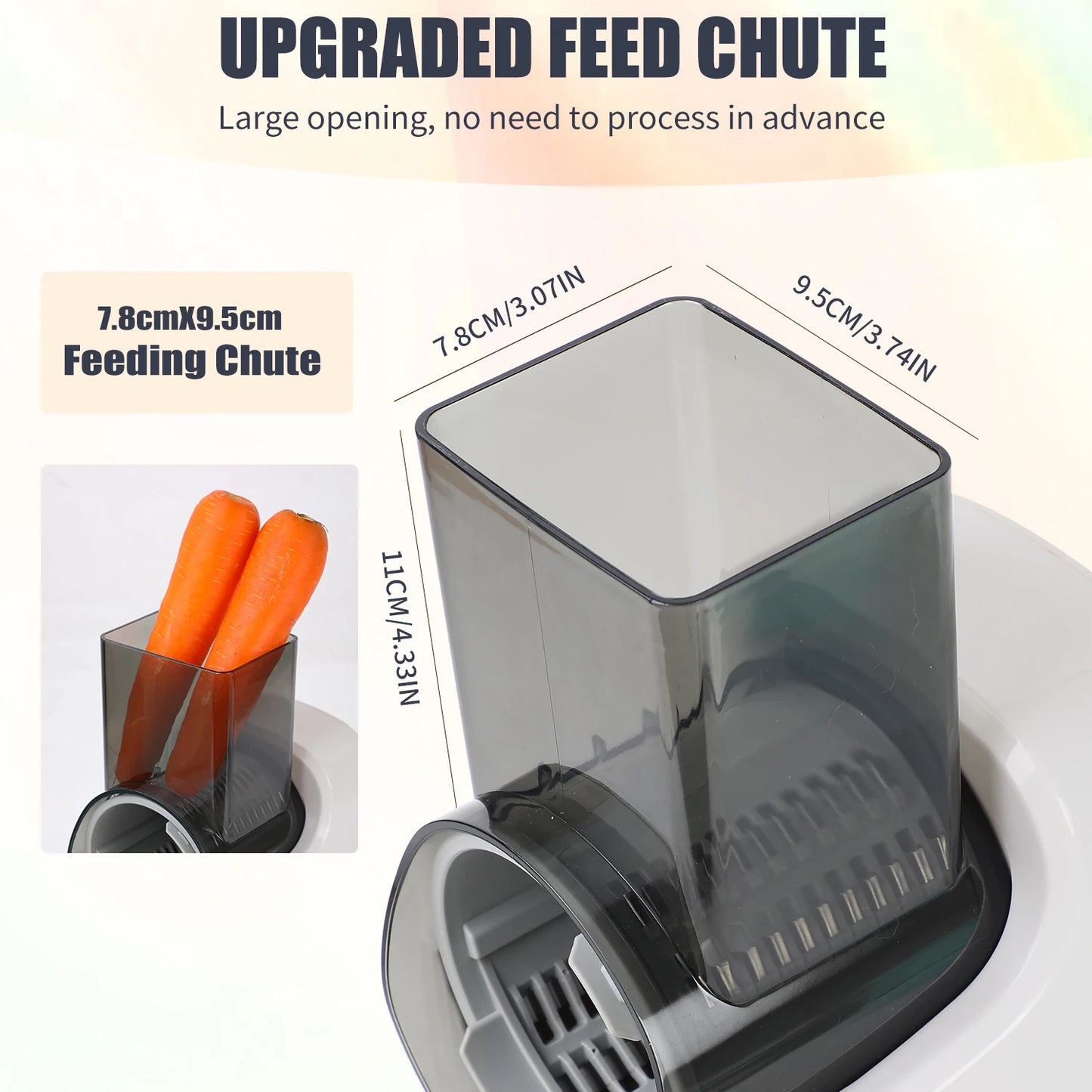 Professional Electric Food Processor - Multi-Function Cheese Grater & Vegetable Slicer