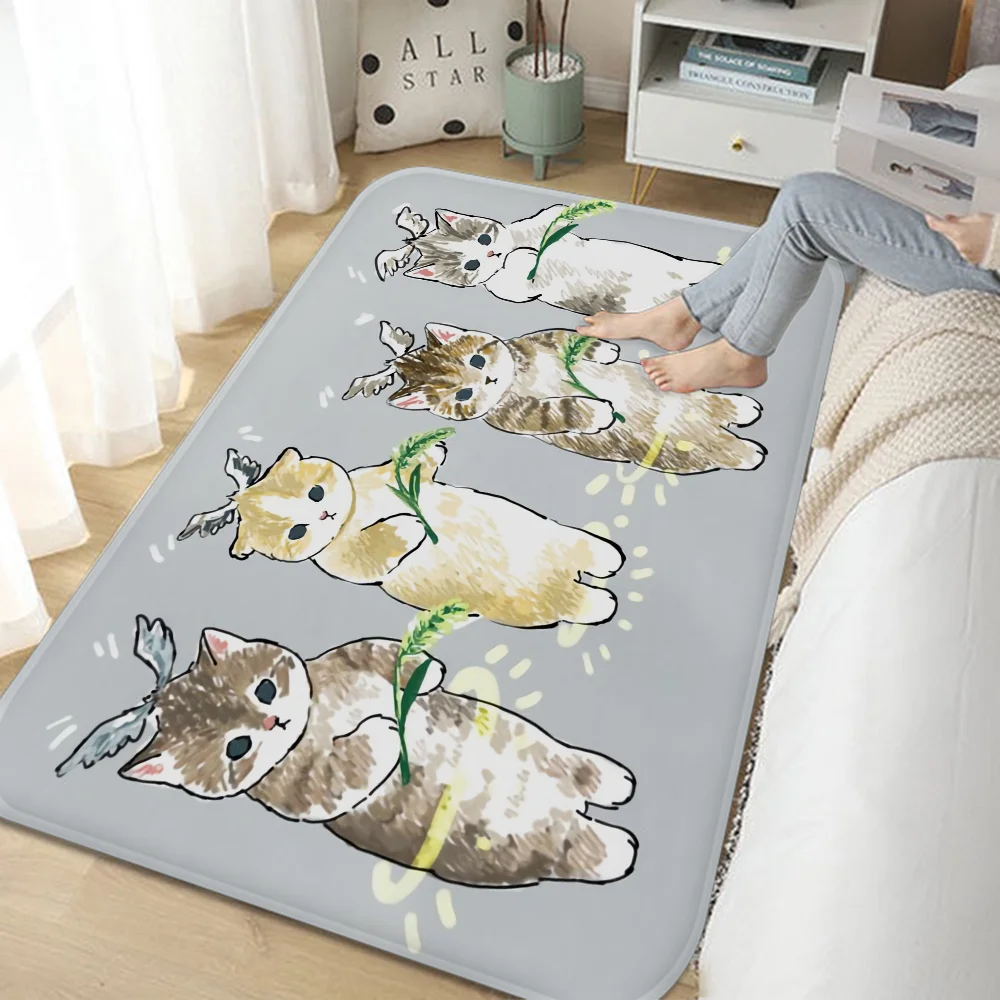 Premium Cat Kitchen Mat - Anti-Slip Modern Home Decor Floor Mat
