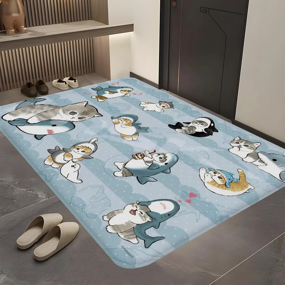 Premium Cat Kitchen Mat - Anti-Slip Modern Home Decor Floor Mat
