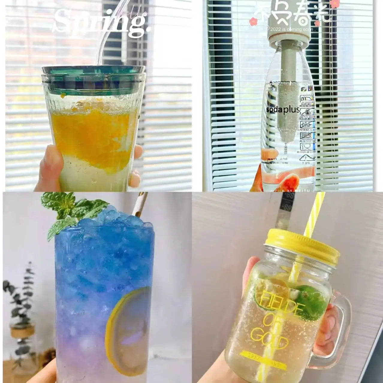 Professional Home Soda Maker - Sparkling Water Machine with CO2 Cartridges