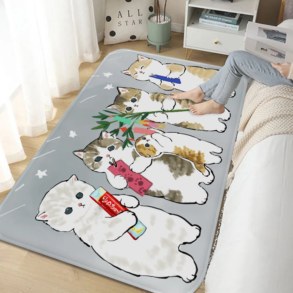 Premium Cat Kitchen Mat - Anti-Slip Modern Home Decor Floor Mat