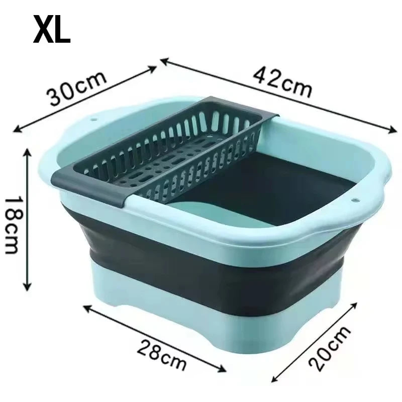 Premium Collapsible Silicone Strainer - Space-Saving Kitchen Colander