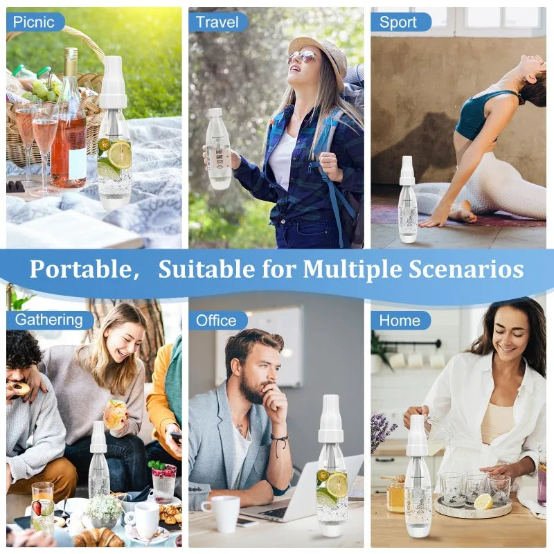 Professional Home Soda Maker - Sparkling Water Machine with CO2 Cartridges