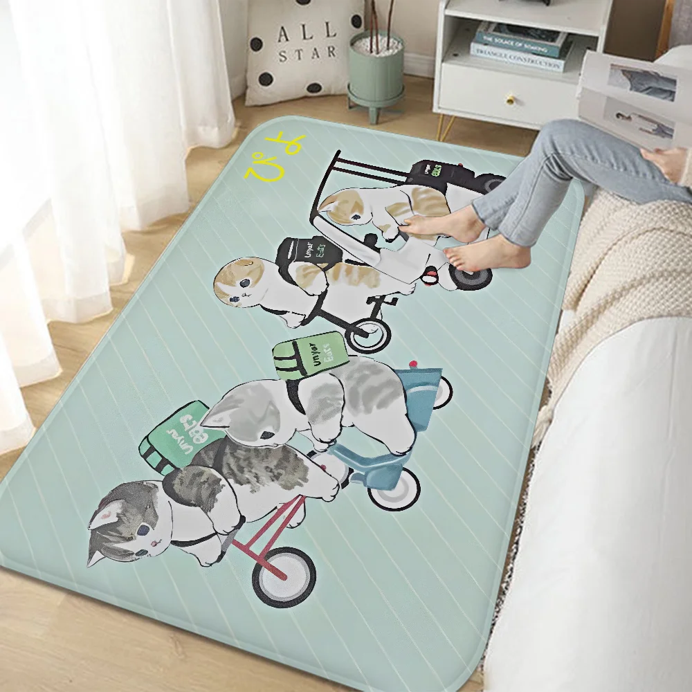 Premium Cat Kitchen Mat - Anti-Slip Modern Home Decor Floor Mat