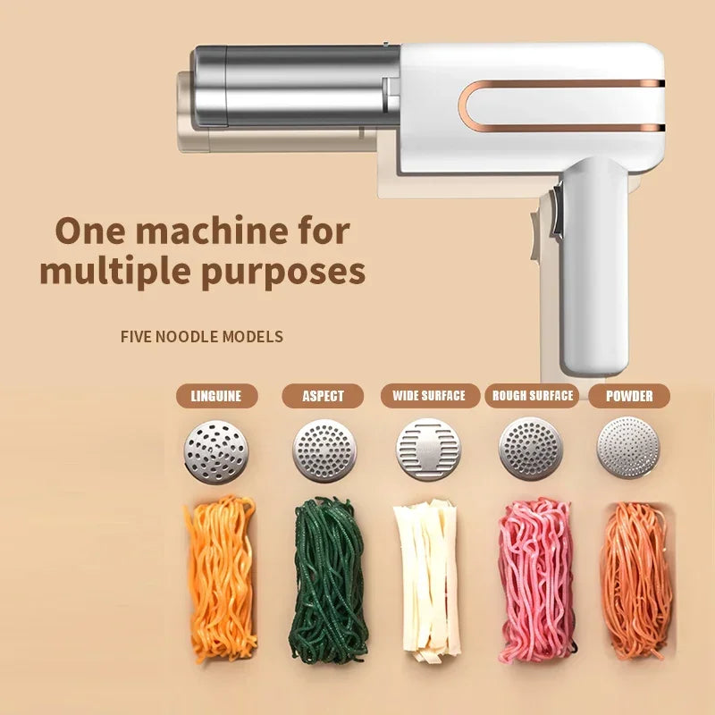 TINSOL Electric Cordless Noodle Maker - USB Rechargeable Pasta Press