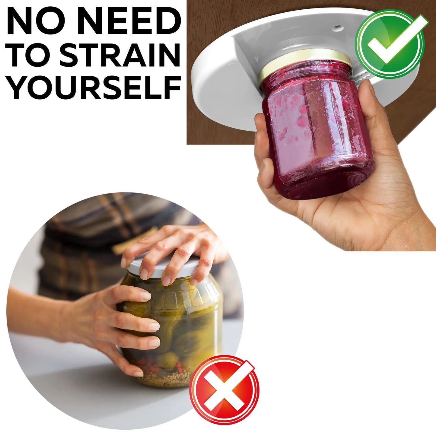 Professional Under-Cabinet Jar & Bottle Opener - Multi-Function Kitchen Tool