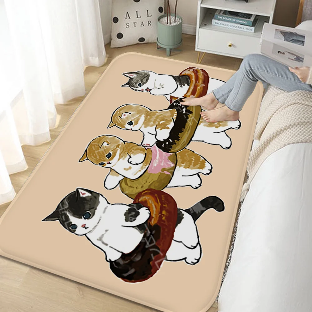 Premium Cat Kitchen Mat - Anti-Slip Modern Home Decor Floor Mat