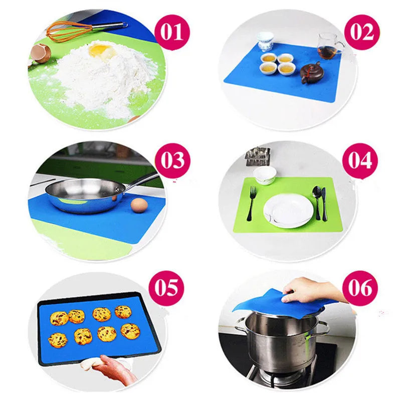 40x30cm Silicone Mat Baking Liner Oven Mat Heat Insulation Pad Dough Maker Pastry Kneading Rolling Dough Pad Kitchen Accessories