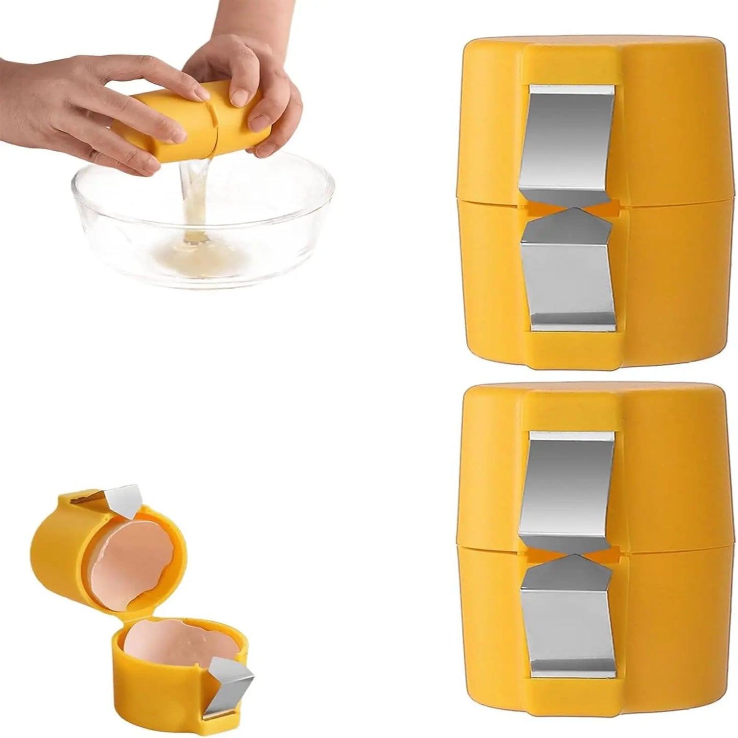 Multi-Function Egg Shell Opener & Separator Tool - Easy Kitchen Gadget Set