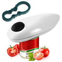 Electric Can Opener - Easy One-Touch Operation with Bottle Opener
