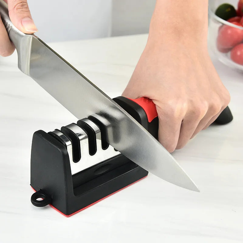 Professional 4-Stage Knife Sharpener - Multi-Function Kitchen Sharpening Tool