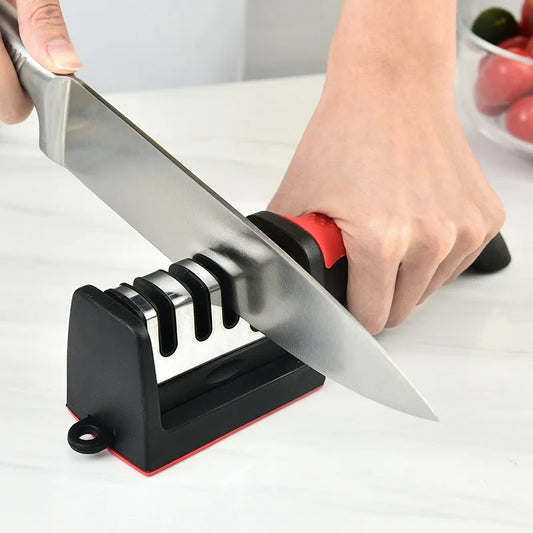 Professional 4-Stage Knife Sharpener - Multi-Function Kitchen Sharpening Tool