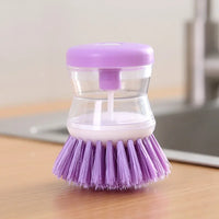 2-in-1 Dish Brush with Built-in Soap Dispenser - Kitchen Cleaning Tool