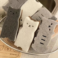 Adorable 4-Piece Cat Kitchen Sponge Set - Premium Dishwashing & Cleaning Tools