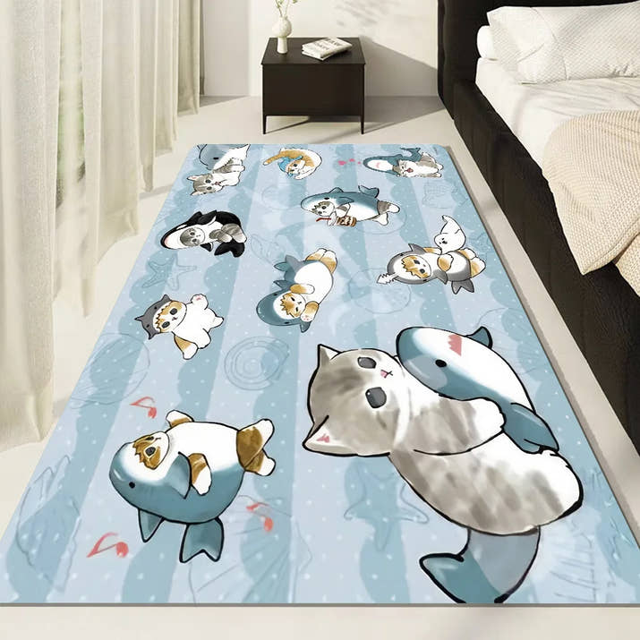 Premium Cat Kitchen Mat - Anti-Slip Modern Home Decor Floor Mat
