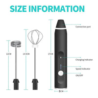 Professional USB Electric Milk Frother - Rechargeable Handheld Coffee Maker