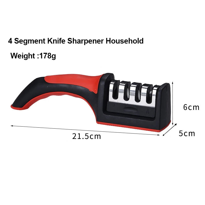 Professional 4-Stage Knife Sharpener - Multi-Function Kitchen Sharpening Tool