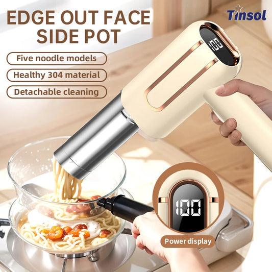 TINSOL Electric Cordless Noodle Maker - USB Rechargeable Pasta Press