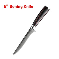 Professional Damascus Steel Kitchen Knife Set - Laser-Etched Chef's Collection