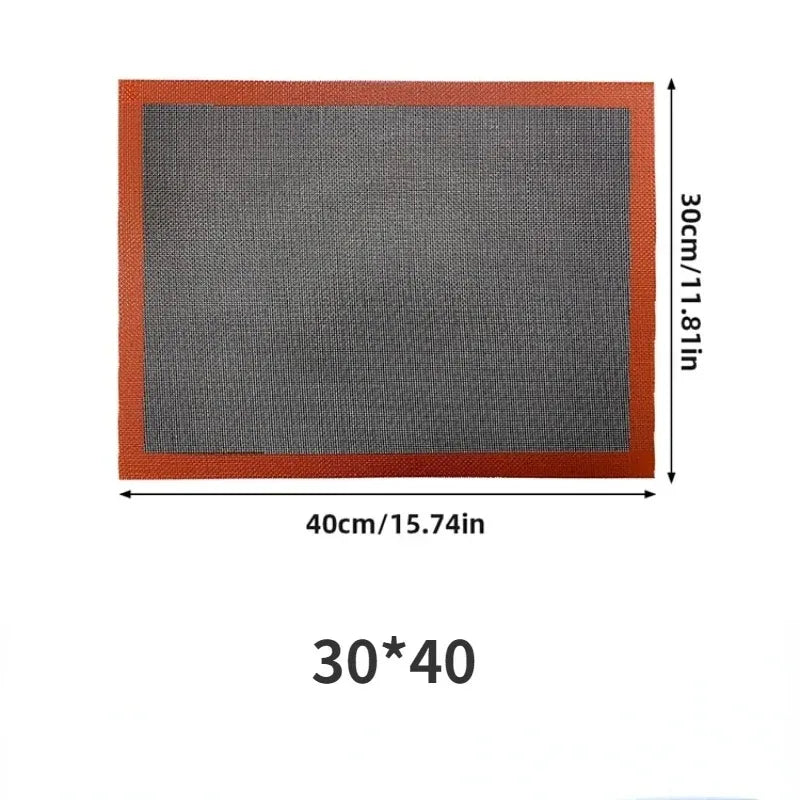 Silicone Baking Mat Sheet 30x40cm Reusable Baking Cookie Sheet Non-Stick Heat Resistant Baking Mat for Oven Grill Microwave