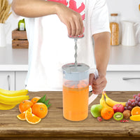 2000ml Large Mixing Pitcher with Lid - Wide Mouth Juice Container & Mixer