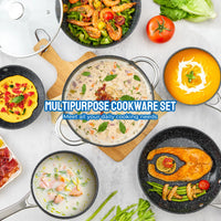 BEZIA Professional 10-Piece Non-Stick Induction Cookware Set