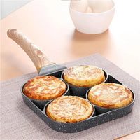 4-Hole Non-Stick Breakfast Pan - Multi-Function Egg & Pancake Maker