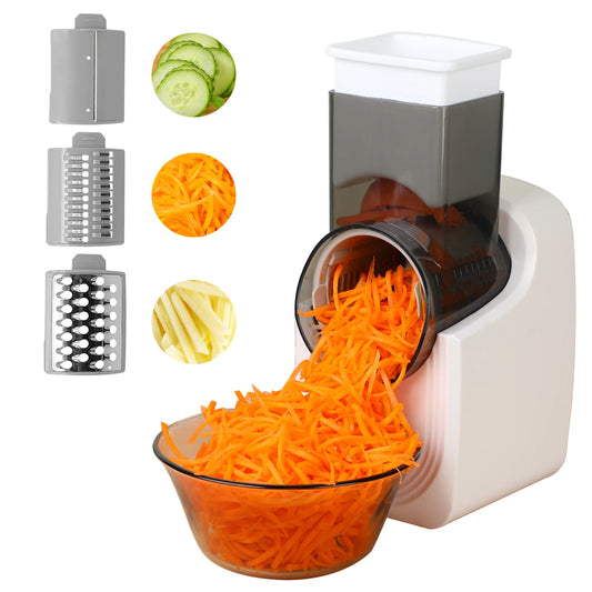 Professional Electric Food Processor - Multi-Function Cheese Grater & Vegetable Slicer
