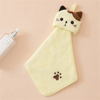 Premium Cat Kitchen Cleaning Towel - Ultra-Soft Coral Velvet Hand Towel