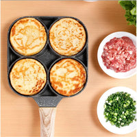 4-Hole Non-Stick Breakfast Pan - Multi-Function Egg & Pancake Maker