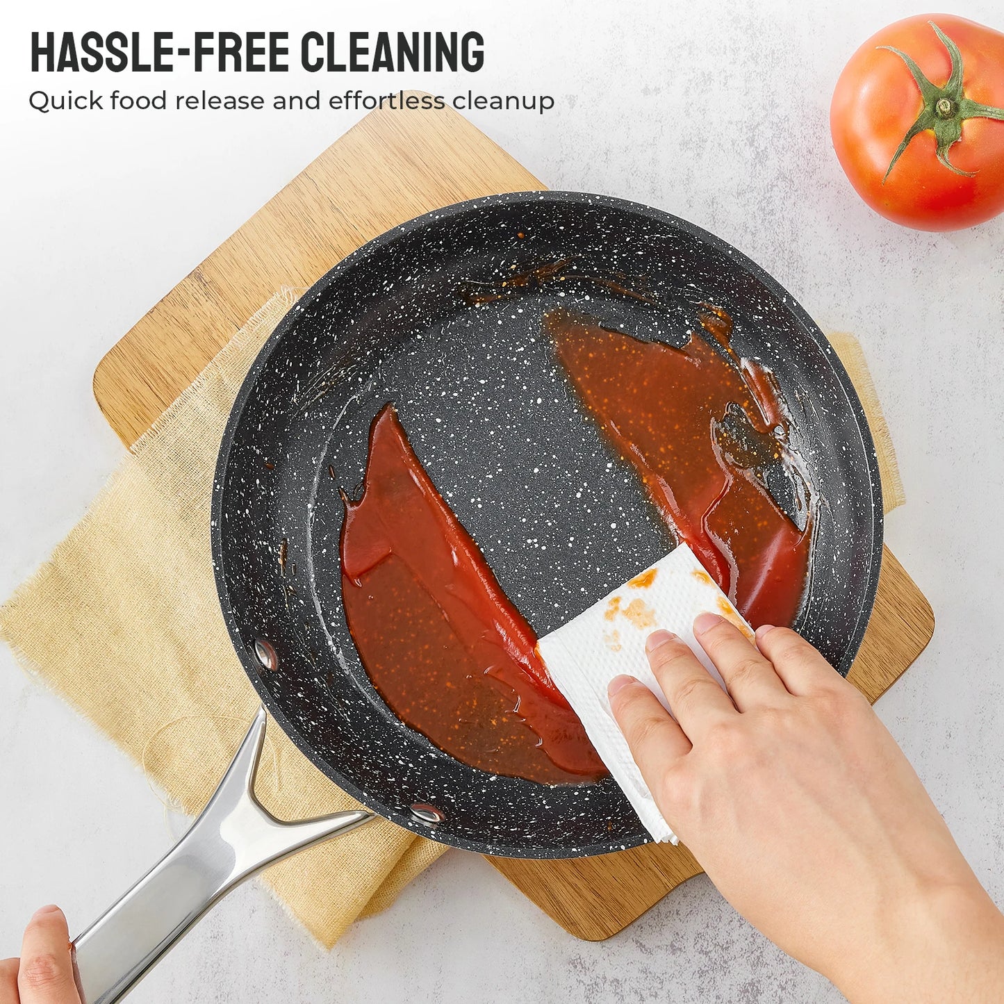 BEZIA Professional 10-Piece Non-Stick Induction Cookware Set