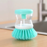 2-in-1 Dish Brush with Built-in Soap Dispenser - Kitchen Cleaning Tool
