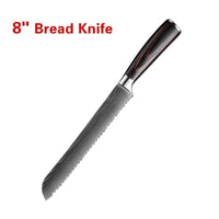 Professional Damascus Steel Kitchen Knife Set - Laser-Etched Chef's Collection