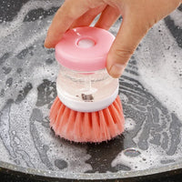 2-in-1 Dish Brush with Built-in Soap Dispenser - Kitchen Cleaning Tool