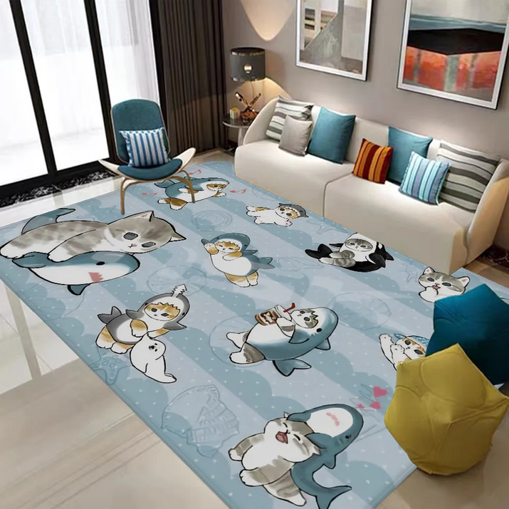 Premium Cat Kitchen Mat - Anti-Slip Modern Home Decor Floor Mat