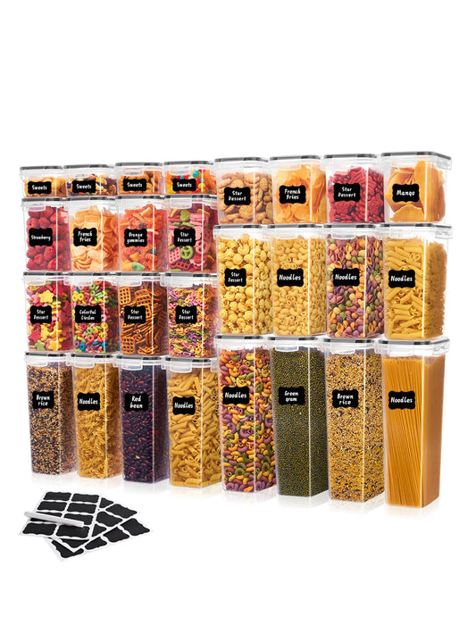 42pcs,Airtight storage bins, multi-purpose leak-proof and reusable food storage jars, portable and stackable food airtight bins