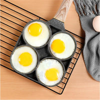 4-Hole Non-Stick Breakfast Pan - Multi-Function Egg & Pancake Maker