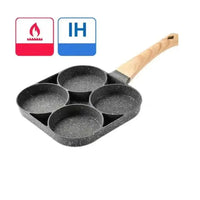 4-Hole Non-Stick Breakfast Pan - Multi-Function Egg & Pancake Maker