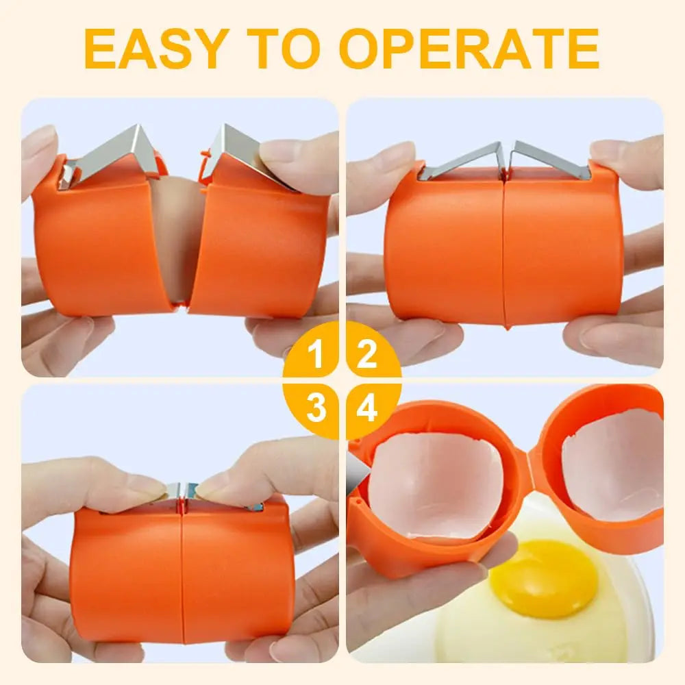 Multi-Function Egg Shell Opener & Separator Tool - Easy Kitchen Gadget Set