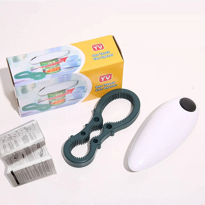 Electric Can Opener - Easy One-Touch Operation with Bottle Opener