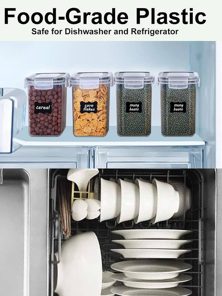 42pcs,Airtight storage bins, multi-purpose leak-proof and reusable food storage jars, portable and stackable food airtight bins