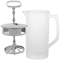 2000ml Large Mixing Pitcher with Lid - Wide Mouth Juice Container & Mixer
