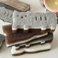 Adorable 4-Piece Cat Kitchen Sponge Set - Premium Dishwashing & Cleaning Tools