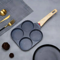 4-Hole Non-Stick Breakfast Pan - Multi-Function Egg & Pancake Maker
