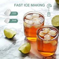 JOINSUN Portable Countertop Ice Maker - 9 Cubes in 6 Minutes with Self-Cleaning