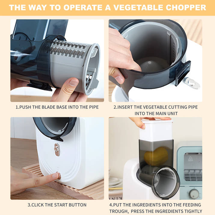 Professional Electric Food Processor - Multi-Function Cheese Grater & Vegetable Slicer