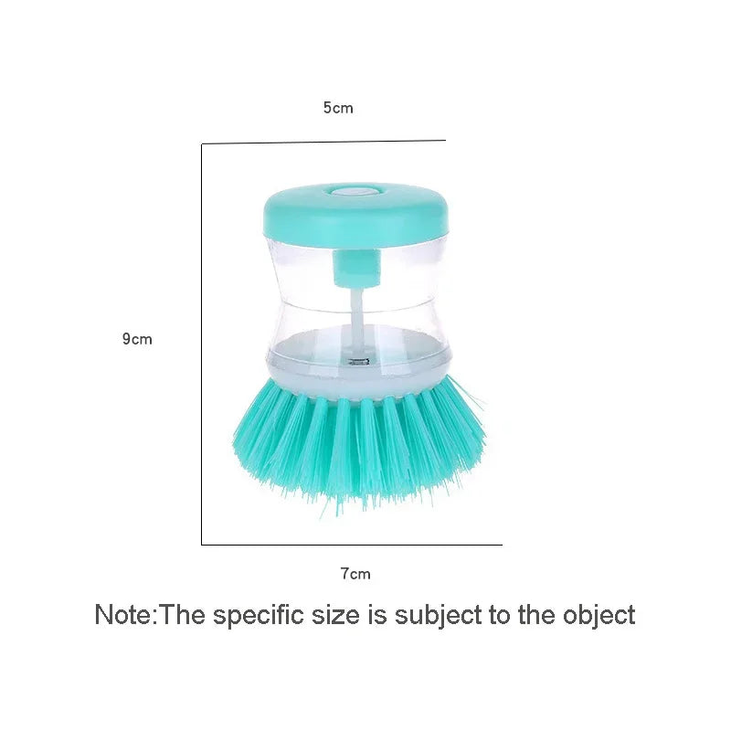 2-in-1 Dish Brush with Built-in Soap Dispenser - Kitchen Cleaning Tool