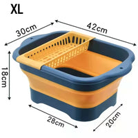 Premium Collapsible Silicone Strainer - Space-Saving Kitchen Colander