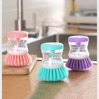 2-in-1 Dish Brush with Built-in Soap Dispenser - Kitchen Cleaning Tool